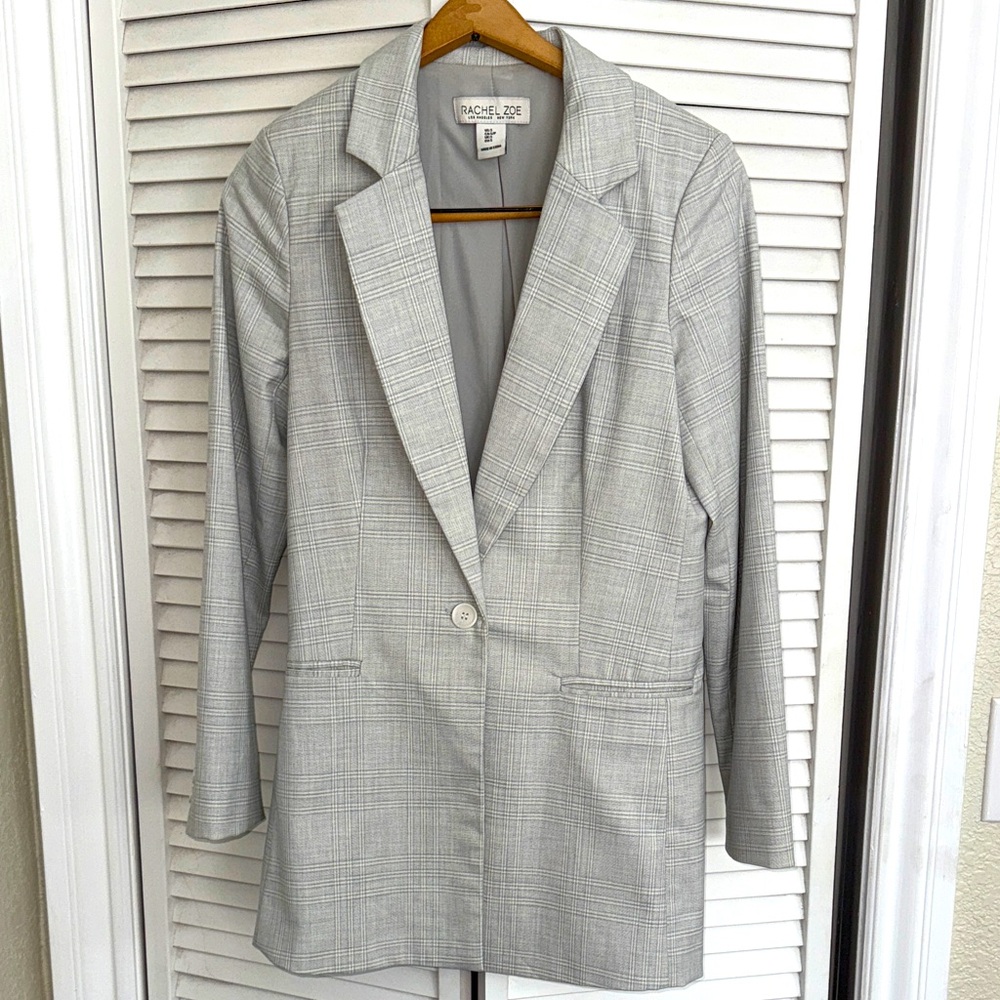 Rachel Zoe Women's Light Gray Suit Jacket - S